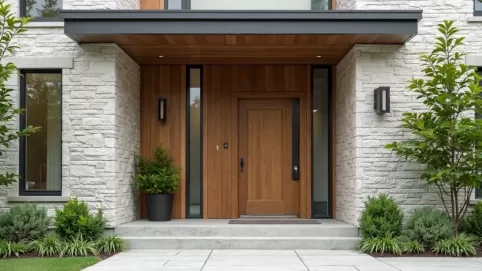 Nowoczesny ganek przed domem